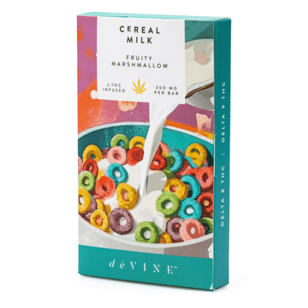 DeVINE-Naturals-Delta-8-and-Delta-9-Cannabis-Confections-Chocolate-Bar-Cereal-Milk-150-mg-Delta-8-THC-box-front-700x700-1.png DeVINE Naturals Delta 8 and Delta 9 THC Cannabis Confections Chocolate Bar – Cereal Milk