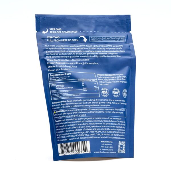 Erth Wellness THC Live Resin Gummies – Blue Dream