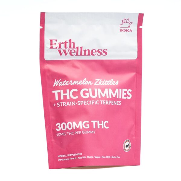 Erth-Wellness-THC-Live-Resin-Gummies-Watermelon-Zkittlez-Bag-Front.jpg Erth Wellness THC Live Resin Gummies – Watermelon Zkittlez