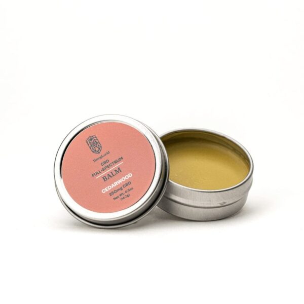 HempLucid-Full-Spectrum-Balm-Cedarwood-Lid-Off.jpg Hemplucid Full-Spectrum CBD Body Balm – Cedarwood (250 mg CBD)