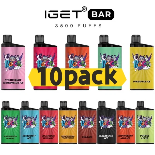 IGET_Bar_10pack.webp IGET Bar 3500 Puffs- 10 pack Multiple flavors