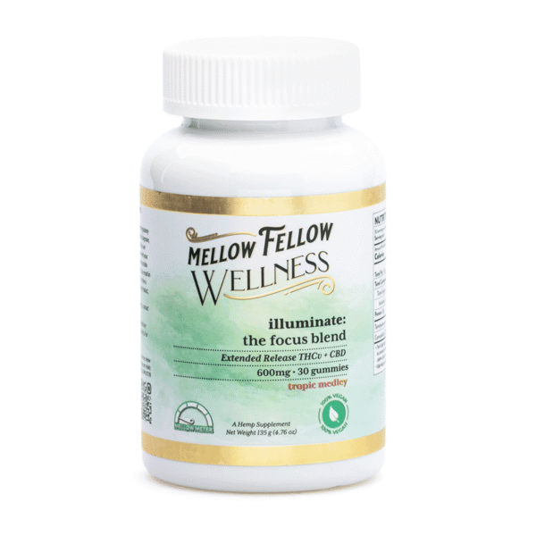 Mellow Fellow Wellness Gummies – Focus Blend – Tropic Medley (600 mg Total Cannabinoids)