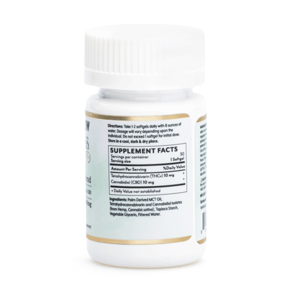 Mellow-Fellow-Wellness-Softgel-Capsules-Illuminate-Blend-600-mg-Total-Cannabinoids-Jar-Back.png Mellow Fellow Wellness Softgel Capsules – Focus Blend (600 mg Total Cannabinoids)