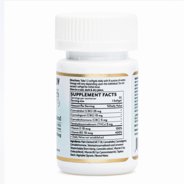 Mellow-Fellow-Wellness-Softgel-Capsules-Momentum-Blend-1500-mg-Total-Cannabinoids-Bottle-Back.png Mellow Fellow Wellness Softgel Capsules – Energy Blend (1500 mg Total Cannabinoids)