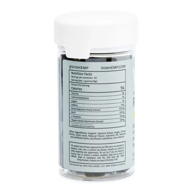 Viia-CBD-and-CBG-Revive-Relief-Gummies-THC-Free-Jar-Back.webp VIIA CBD and CBG Revive Relief Gummies – THC Free