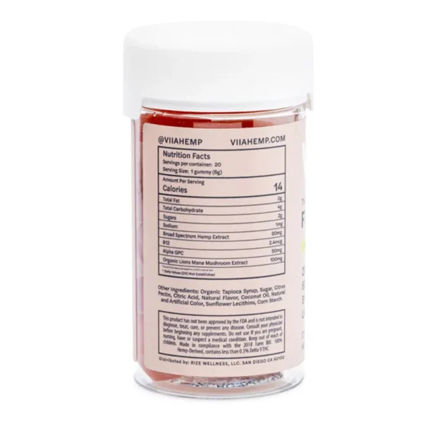 VIIA CBG and CBD Flowstate Focus Gummies – THC Free