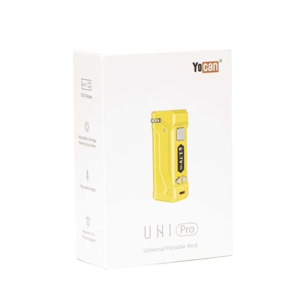 Yocan-UNI-Pro-Universal-Portable-Box-Mod-Battery-–-Apple-Green-Box-Front.jpg Yocan UNI Pro Universal Portable Box Mod Battery – Apple Green